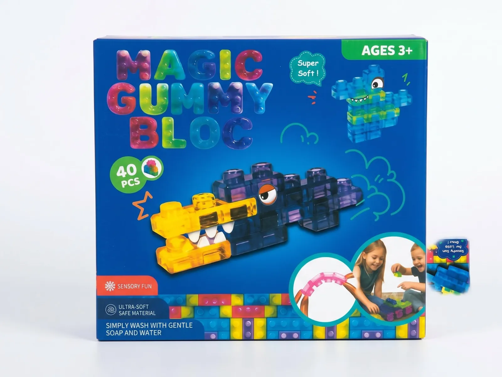 Magic Gummy Bloc Soft Building Blocks (40 pcs)