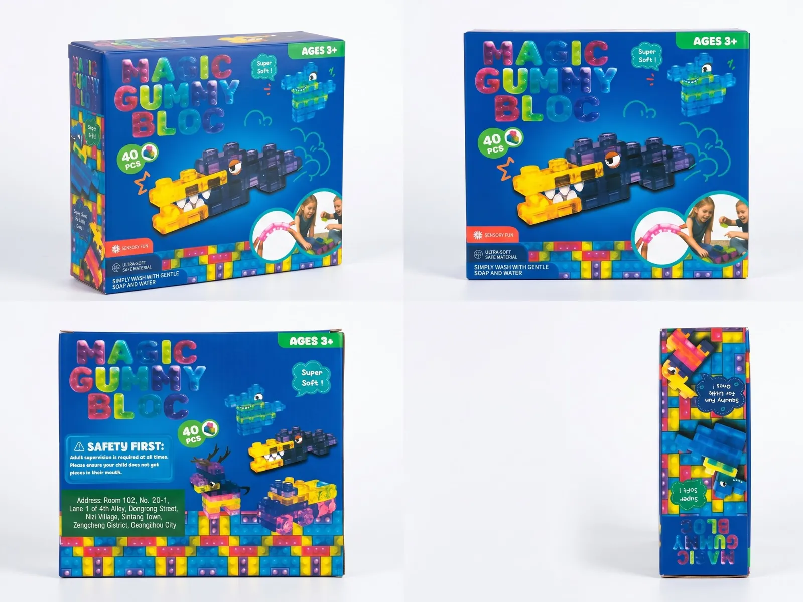 Magic Gummy Bloc Soft Building Blocks (40 pcs)