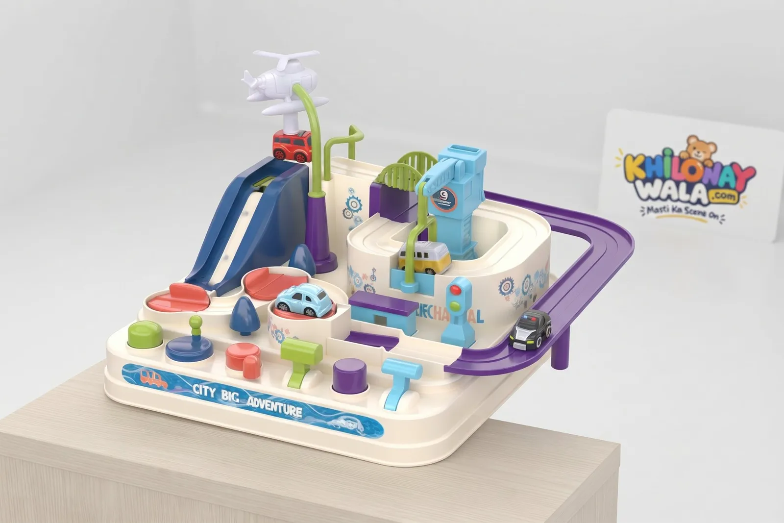 Space Adventure Car Games Track Set with 2 Alloy Cars
